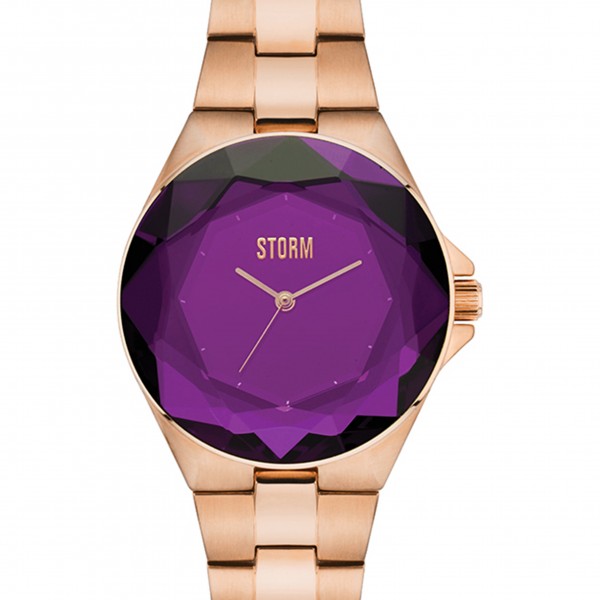 Storm Watch Crystana Rose Gold and Purple