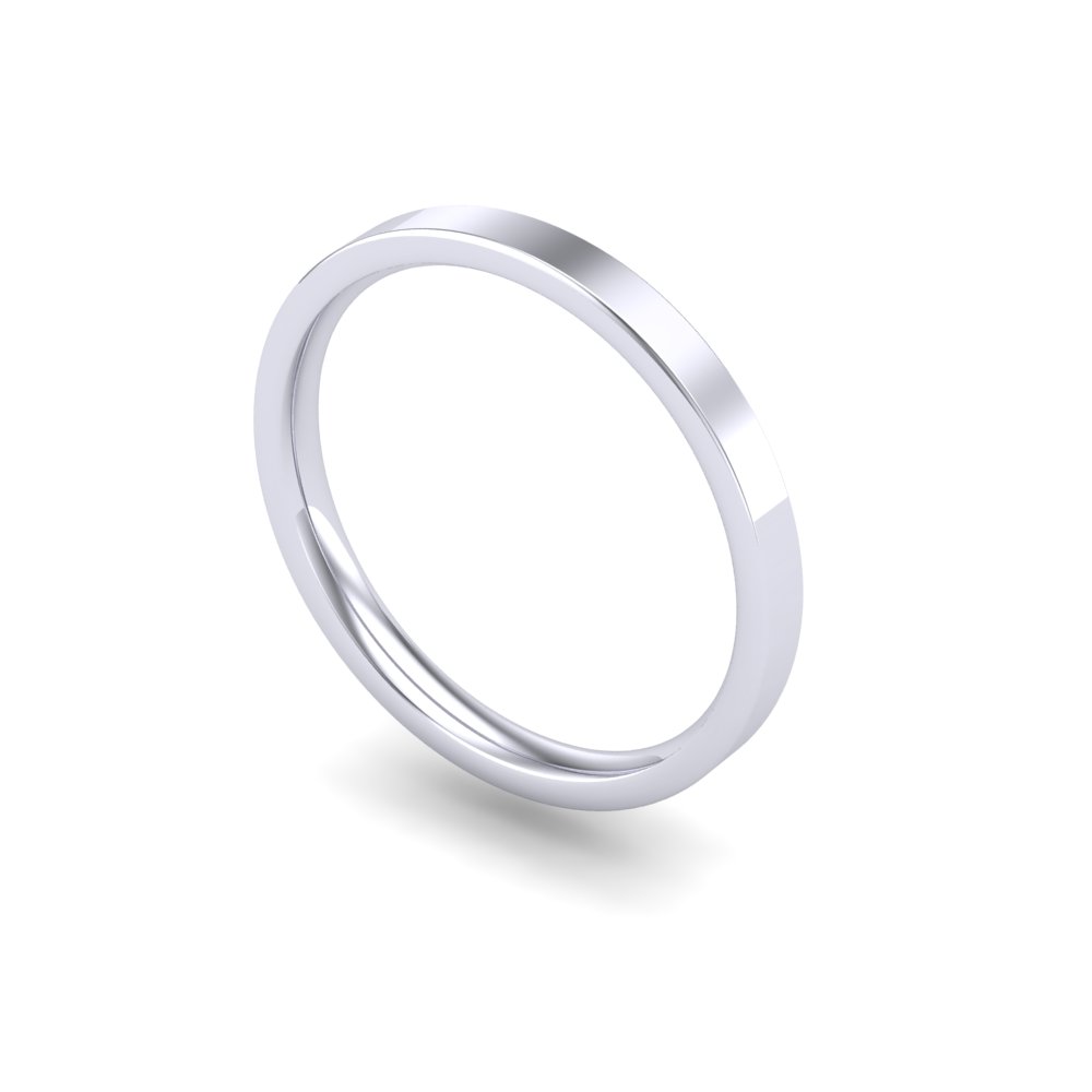 Modern Flat Court Wedding Ring 2 5mm Wide Coo Jewellers