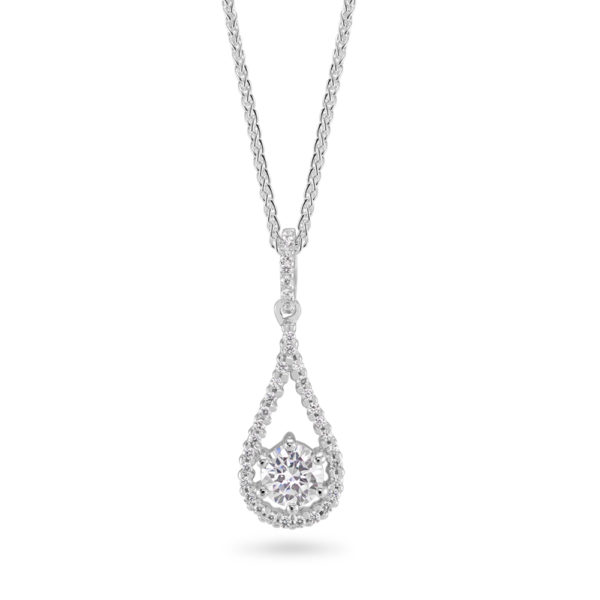 Sterling Silver Cubic Zirconia Pendant C031P